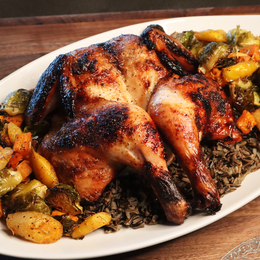Cider Infused Spatchcock Chicken