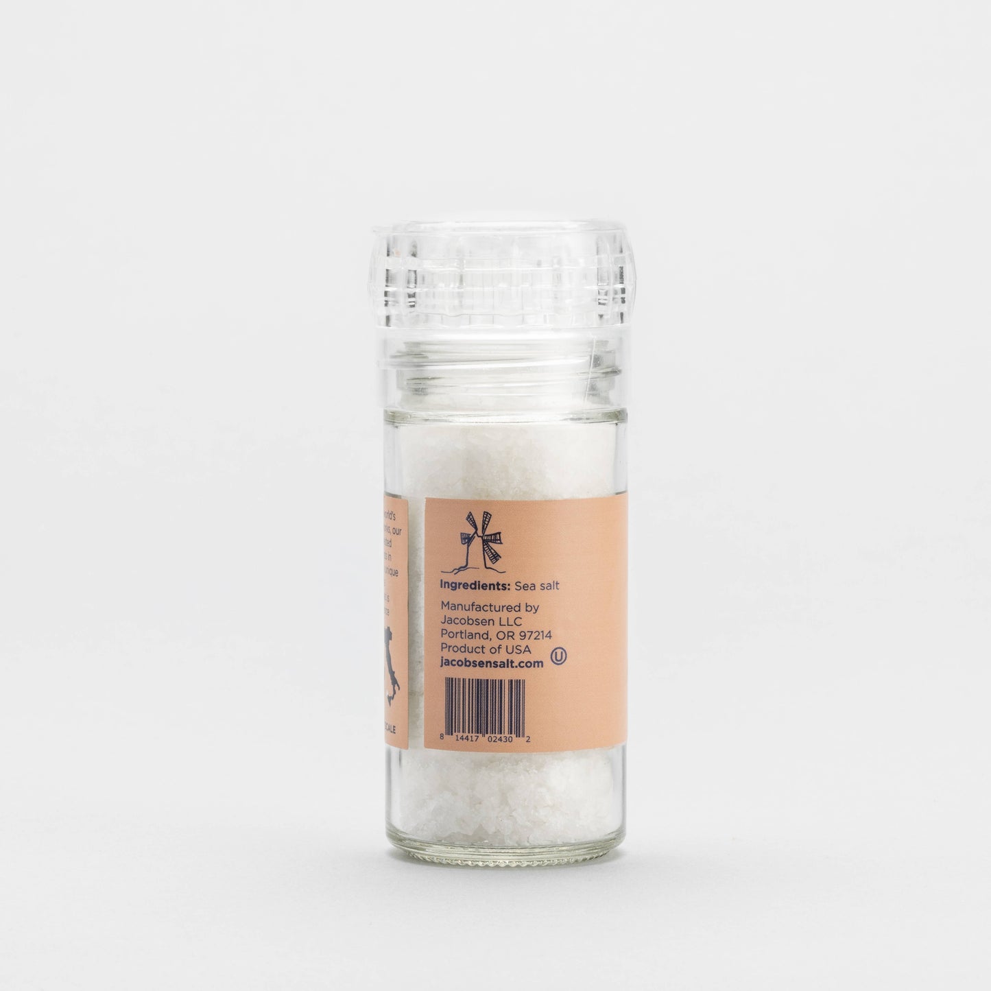 Jacobsen Salt Co. - Pure Italian Coarse Sea Salt Grinder - Glass Grinder