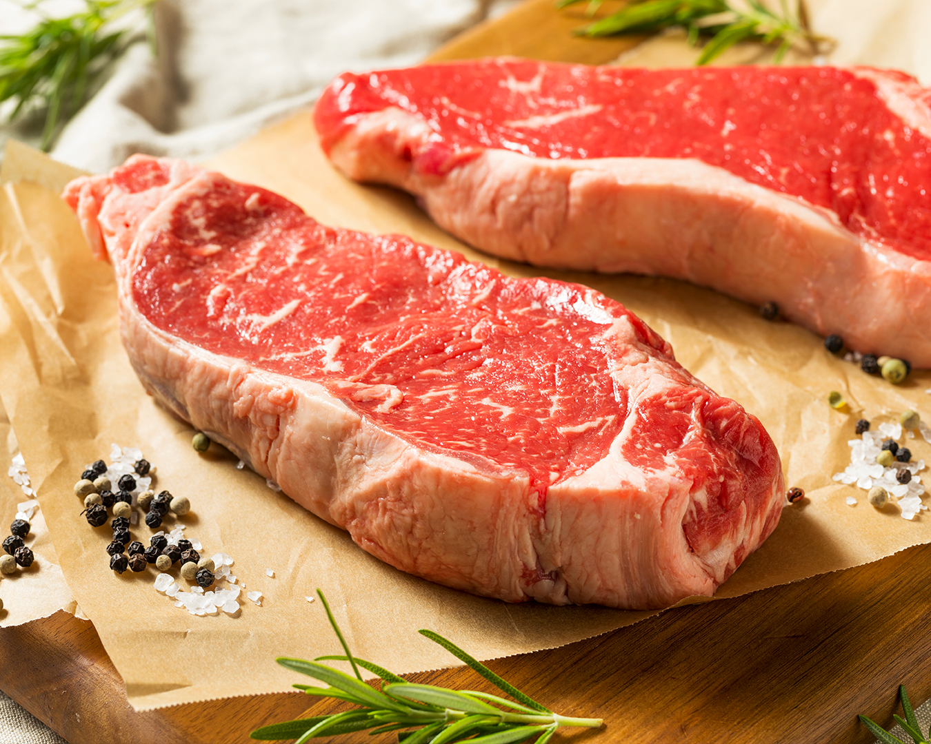 Certified Piedmontese Grass Fed Beef NY Strip Steak