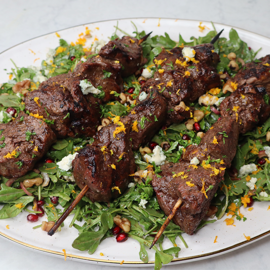 Balsamic Fig Tenderloin Kebabs