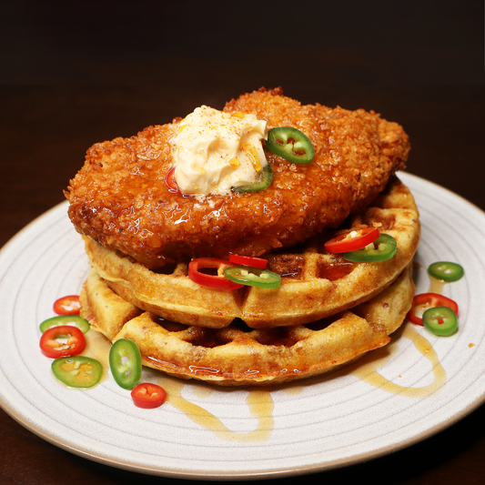 Chicken & Cornbread Waffles