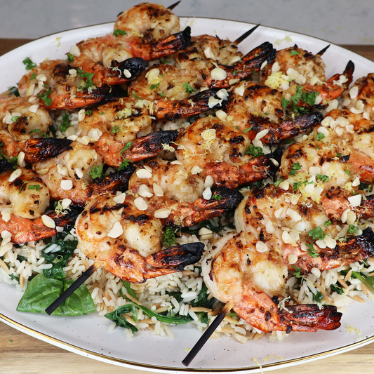 Grilled Citrus Honey Coconut Shrimp w/Macadamia