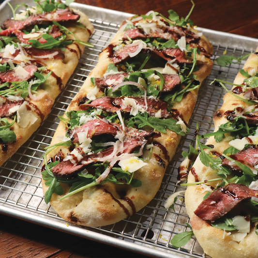 Steak Flat Bread with Arugula & Balsamic