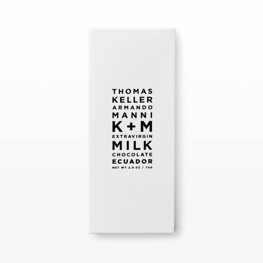 K+M Chocolate - K+M Extravirgin Ecuador Milk 49%, 2.5oz