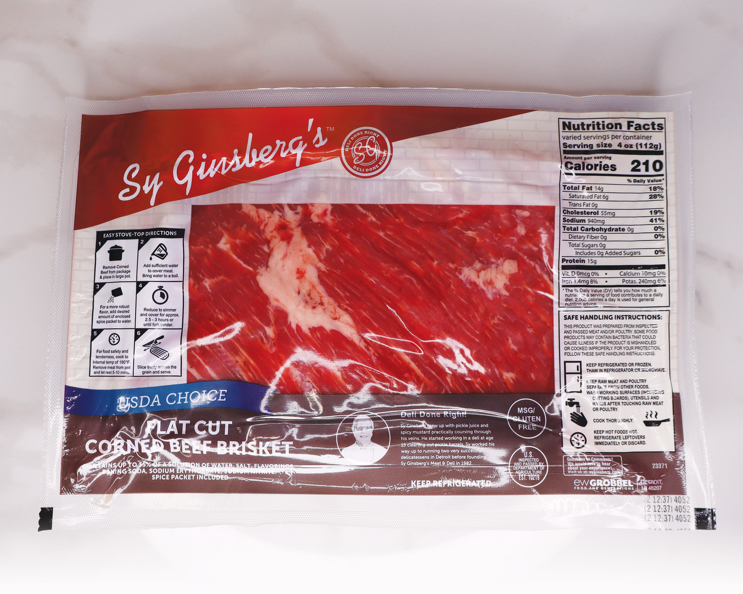 Sy Ginsberg Corned Beef Brisket Flats