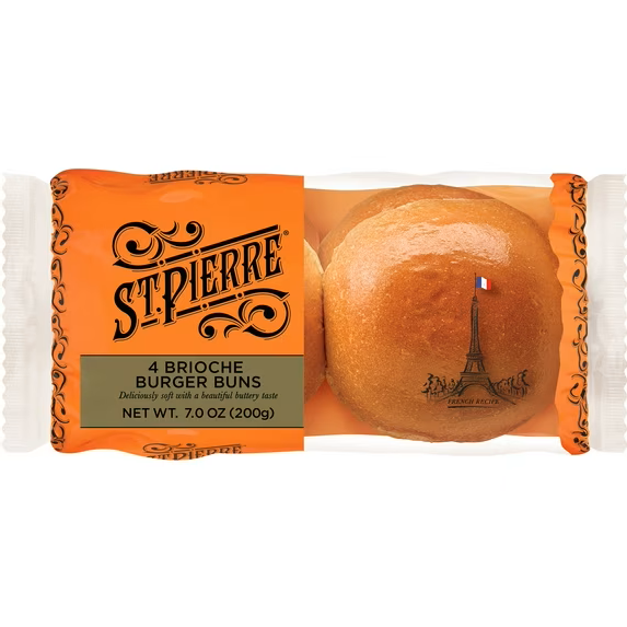 St. Pierre Brioche Hamburger Buns (4ct)