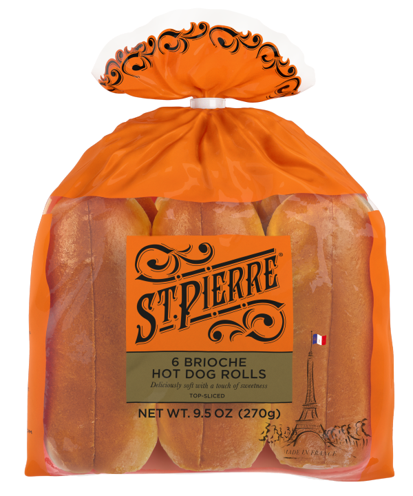 St. Pierre Brioche Hotdog Rolls 6/pack