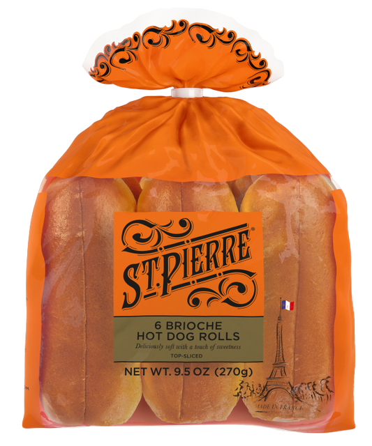 St. Pierre Brioche Hotdog Rolls 6/pack