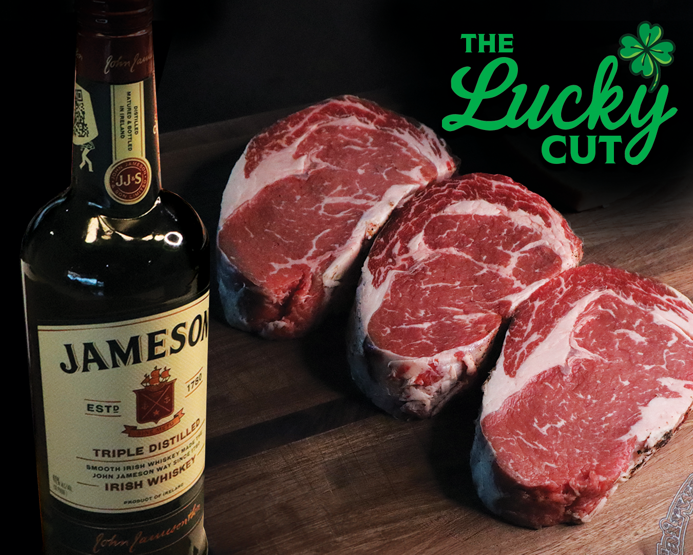 PRE-ORDER NOW: 14 oz. Jameson Whiskey-Aged Prime Ribeyes
