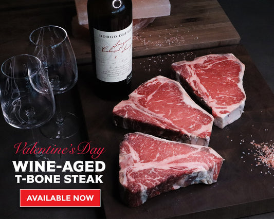 ❤️ Valentine’s Day Edition – 30‑Day Wine‑Aged 28 oz T‑Bone